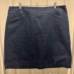 Short, Dark Blue Denim Skirt